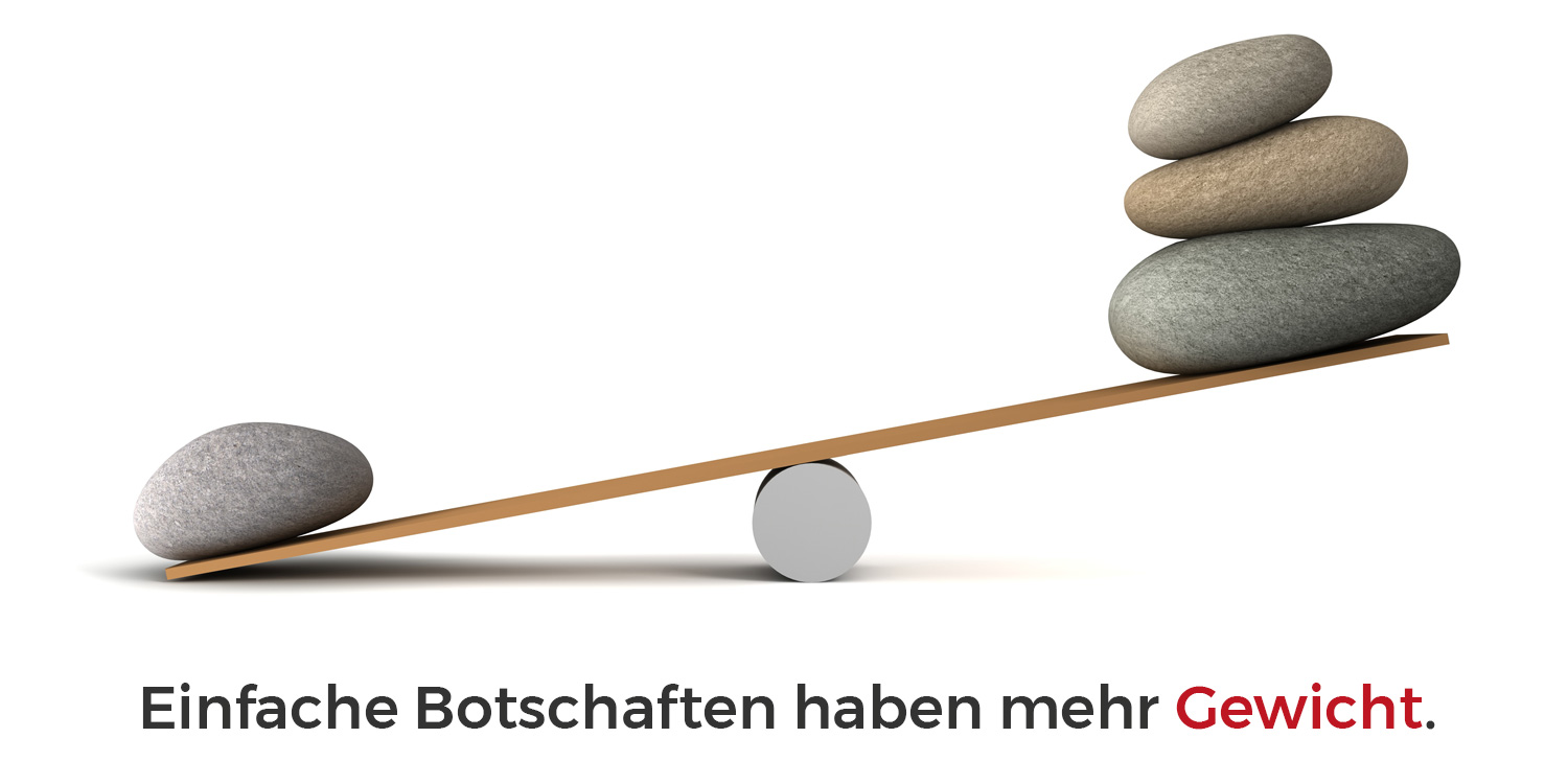 Einfache-Botschaften-haben-mehr-Gewicht Einfache Botschaften haben mehr Gewicht